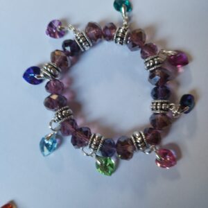 Bracelet en cristaux de Bohème et cœurs Swarovski