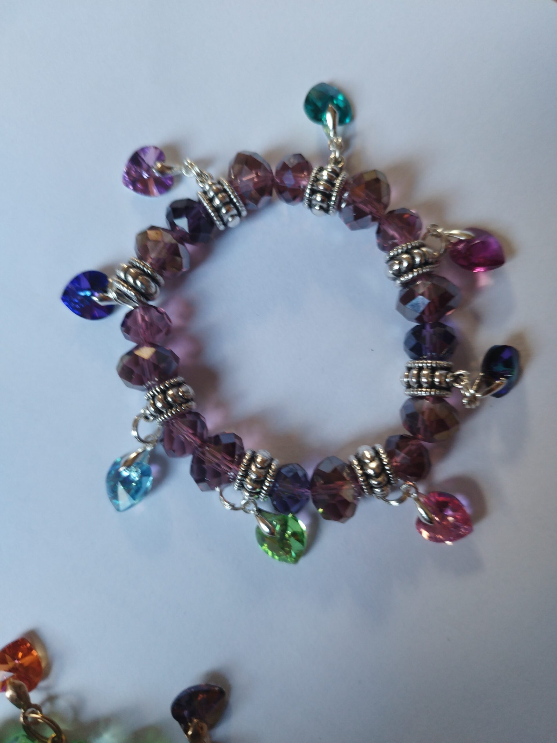 Bracelet en cristaux de Bohème et cœurs Swarovski