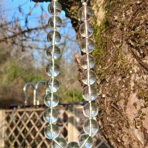 Collier en perles de cristal de roche transparentes - Collection Blanc & Noir